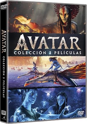 Avatar Pack 3 Peliculas (DVD): Avatar (2009) + Avatar: El Sentido del Agua (Avatar: The Way of Water) (2022) + Avatar: Fuego y Ceniza (Avatar: Fire and Ash) (2025)