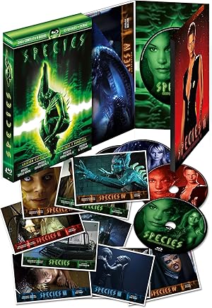 Digipack Species Cuatrilogia Species 1-2-3 y 4 Con 12 Postales y Extras, (Limitado y Numerado) [4 Blu-ray] Species + Species II + Species III + Species: The Awakening (Species IV)
