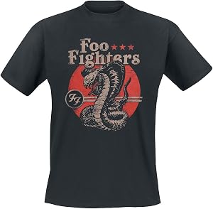 Foo Fighters Snake Hombre Camiseta Negro Vorne Bedruckt Regular
