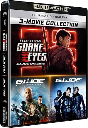 G.I. Joe (4K UHD + Blu-ray) Pack 3 peliculas: G.I. Joe, G.I. Joe La Venganza, Snake Eyes G.I. Joe Origins