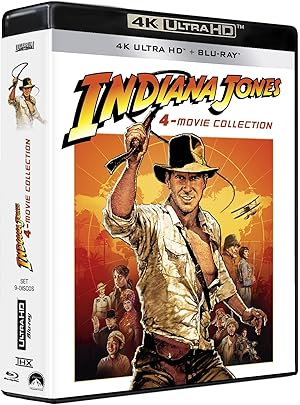 Indiana Jones 1-4 (4K UHD + Blu-ray) + Disco Extras (Blu-ray) Pack: En Busca del Arca Perdida / Templo Maldito / La Ultima Cruzada / El Reino de la Calavera de Cristal