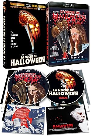 La Noche de Halloween 1978 BD + DVD de Extras Nuevo Master Remasterizado de 4K Ultra-HD + Funda + 8 Postales Ed. Limitada y Numerada [Blu-ray]