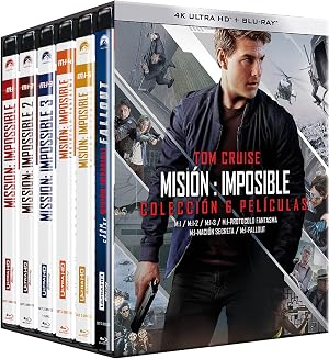 Mision Imposible 1-6 (4K UHD + Blu-ray) Pack 6 peliculas: M:I; M:I-2; M:I-3; M:I-4 Protocolo Fantasma (Ghost Protocol); M:I-5 Nacion Secreta (Rogue Nation); M:I-6 Fallout (+BD Extras)