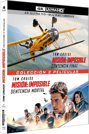 Mision Imposible (Mission Impossible) 7+8 (4K UHD + Blu-ray + Blu-ray Extras) Pack 2 peliculas: Sentencia Mortal (Dead Reckoning) + Sentencia Final (The Final Reckoning) (6 discos) [Blu-ray]