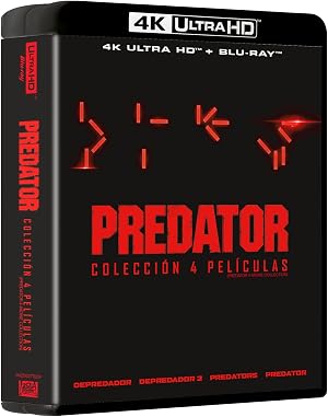 Predator Colecci&oacute;n 4 Peliculas (4K UHD + Blu-ray): Depredador 1, Depredador 2, Predators, Predator