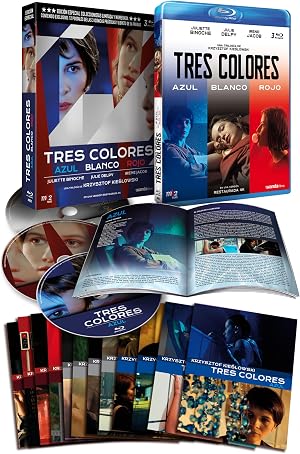 Trilog&iacute;a Kieślowski: Tres colores Azul + Blanco + Rojo [3 Blu-ray] Edici&oacute;n Especial Limitada y Numerada con Funda, Libreto 16 Pags y 12 Postales Exclusivas